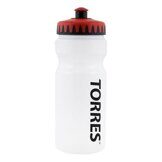 Бутылка для воды "TORRES", арт. SS1027, 550 мл, мягкий пластик, прозрачная, красно-черная крышка