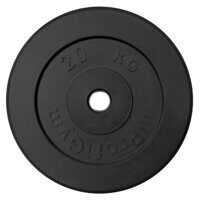 Диск «PROFIGYM» обрезиненный, металлическая втулка 20 кг (1,25 кг - 25 кг, 26мм, 51мм)