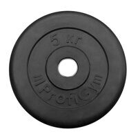 Диск «PROFIGYM» обрезиненный, металлическая втулка 5 кг (1,25 кг - 25 кг, 26мм, 51мм)