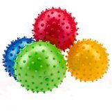 Мяч массажный d-12 см. (материал: ПВХ, цвета Mix:красный/синий/зеленый/розовый в пакете) F18568