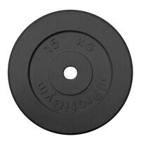 Диск «PROFIGYM» обрезиненный, металлическая втулка 15 кг (1,25 кг - 25 кг, 26мм, 51мм)