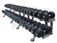 Обрезиненный гантельный ряд «PROFIGYM» от 11 до 81 кг с шагом 2.5 кг