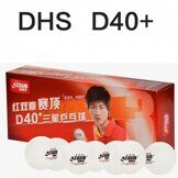 Мяч для настольного тенниса СD40A-DHS CELLFREE-DUAL WHITE 3 STAR 40MM+, Китай